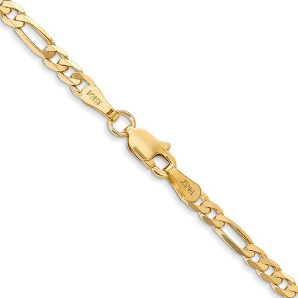 14KY Gold Flat Figaro Chain Image 2 Rich Custom Jewelry Las Vegas, NV