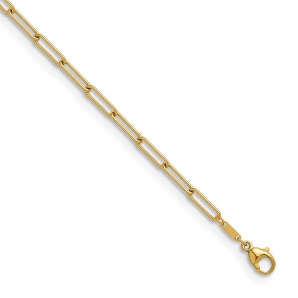 Herco 18K Yellow Gold Polished 3.4mm Solid Paperclip Link 20 Inch Chain 12.98 gr Rich Custom Jewelry Las Vegas, NV