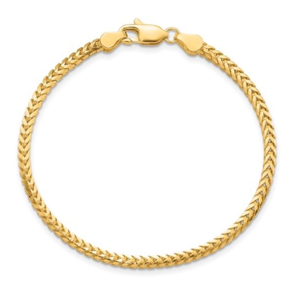 14K Yellow Gold 7 inch 2.5mm Franco with Lobster Clasp Bracelet 8.12gr Rich Custom Jewelry Las Vegas, NV