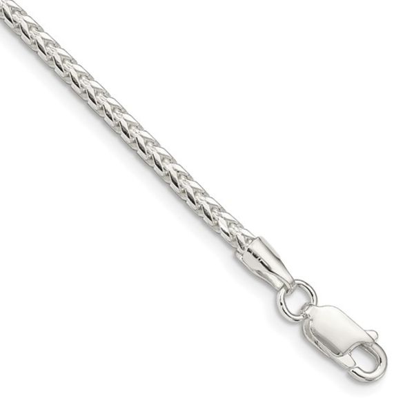 Sterling Silver 2.55mm 7 inch Diamond Cut Square Franco Chain 4.98gr Rich Custom Jewelry Las Vegas, NV