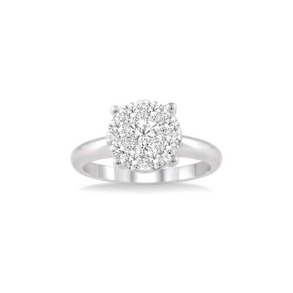 14 Karat White Gold 1/8 Carat Lovebright Diamond Engagement Ring Robert Irwin Jewelers Memphis, TN