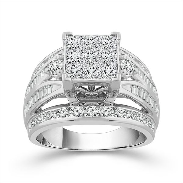 10k White Gold 3.00ctw Diamond Engagement Ring Robert Irwin Jewelers Memphis, TN