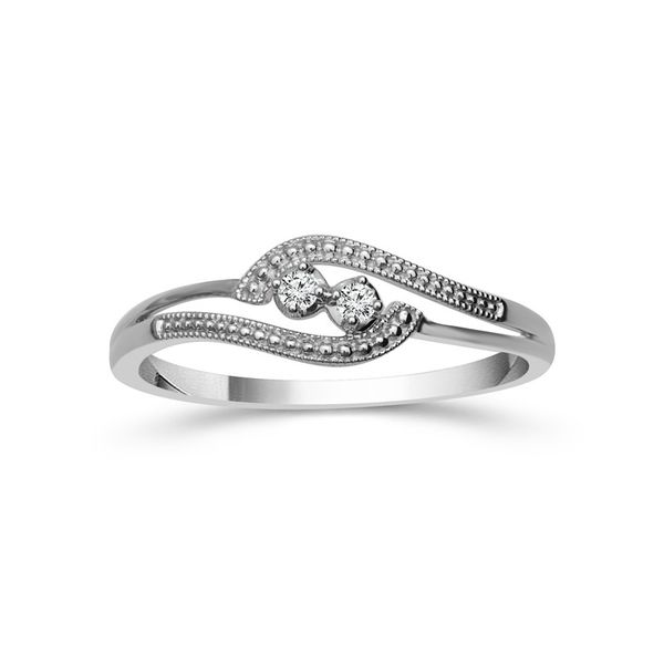 Sterling Silver 1/16 Ctw 2 Stone Diamond Promise Ring Robert Irwin Jewelers Memphis, TN