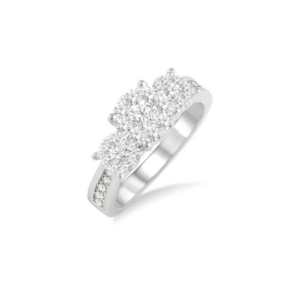14 Karat White Gold 1/3 Carat Lovebright Past Present and Future Diamond Engagement Ring Robert Irwin Jewelers Memphis, TN
