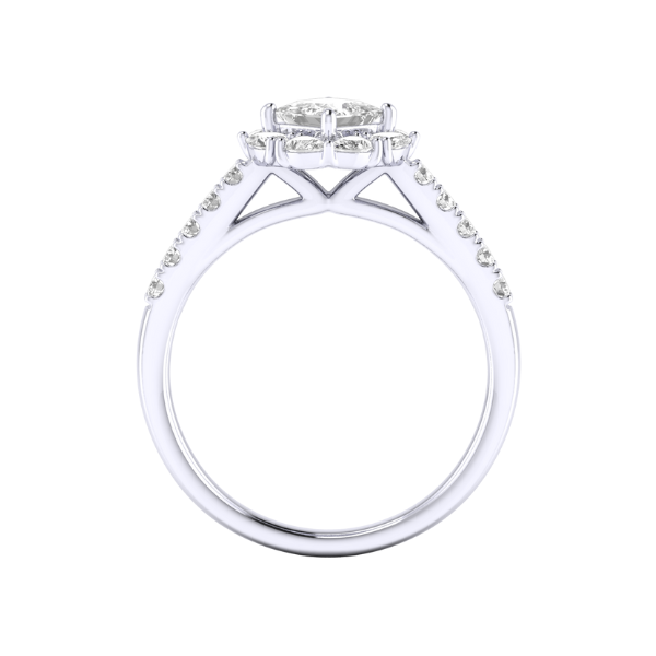 1 1/5 Ctw Halo Princess Cut Lab Grown Diamond Engagement Ring in 14 Karat White Gold Image 4 Robert Irwin Jewelers Memphis, TN