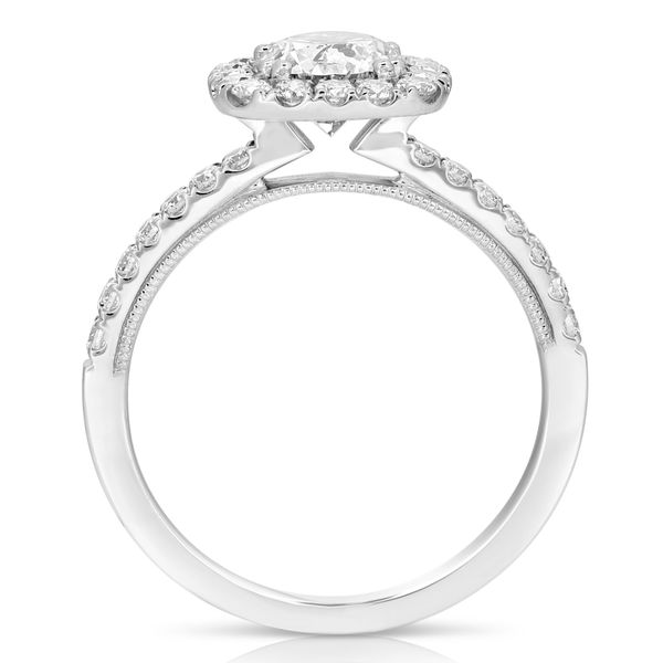 1 1/2 Ctw Cushion Halo Lab Grown Diamond Engagement Ring in 14 Karat White Gold Image 3 Robert Irwin Jewelers Memphis, TN