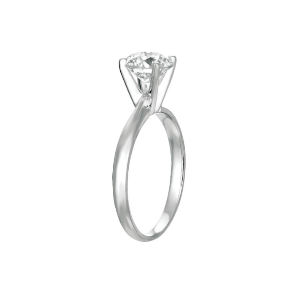 14 Karat White Gold 2 Carat Round Lab Grown Diamond Solitaire Engagement Ring Image 2 Robert Irwin Jewelers Memphis, TN