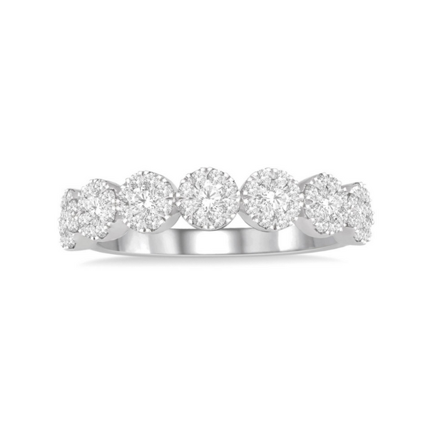 14 Karat White Gold 1/2 Lovebright Diamond Wedding Band Robert Irwin Jewelers Memphis, TN