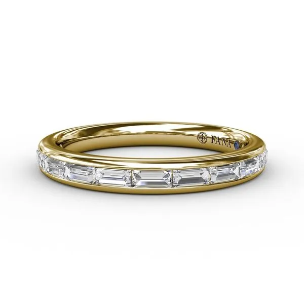 14 Karat Yellow Gold Fana 3/4 Carat Baguette Cut Diamond Wedding Band Robert Irwin Jewelers Memphis, TN