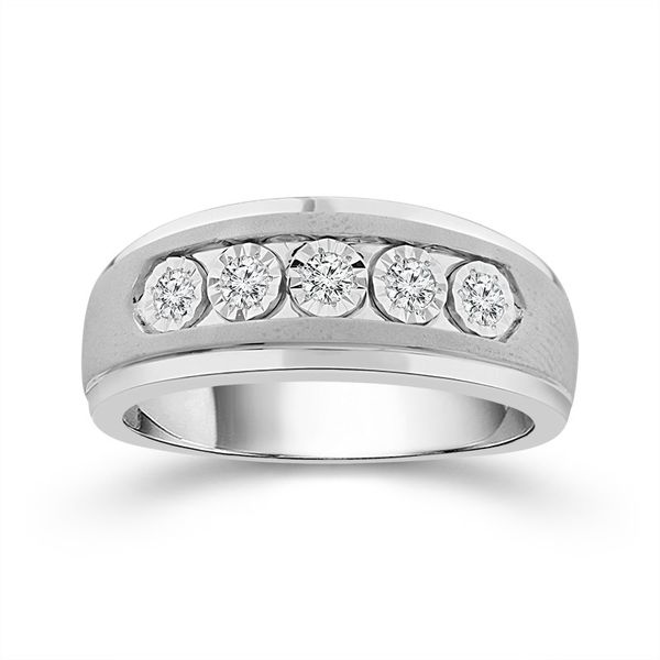 10 Karat White Gold 1/4 Carat Mens Diamond Ring Robert Irwin Jewelers Memphis, TN
