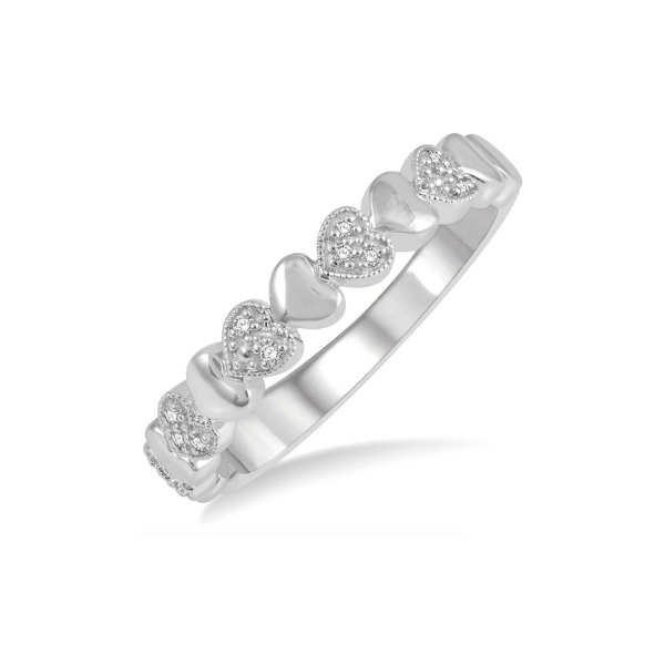 1/20 ctw Mini Hearts Round Cut Diamond Fashion Ring in Sterling Silver Robert Irwin Jewelers Memphis, TN