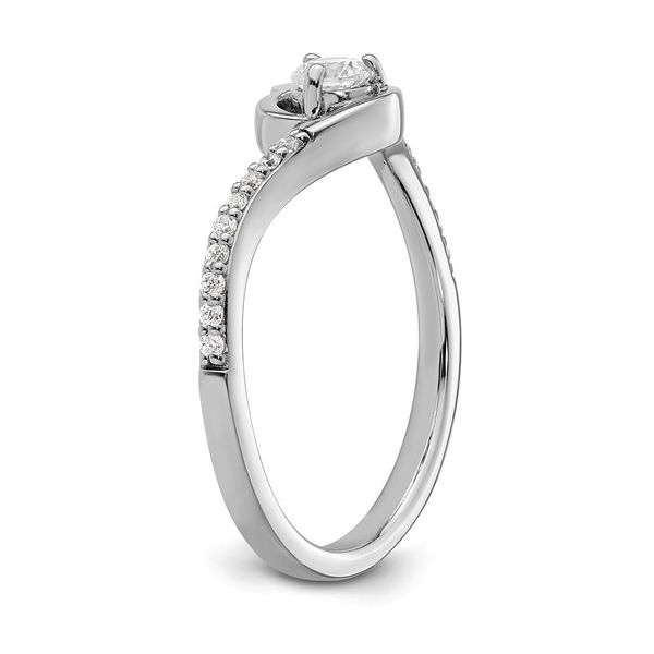 1/4 Ctw Diamond Heart Promise Ring in 10k White Gold Image 3 Robert Irwin Jewelers Memphis, TN