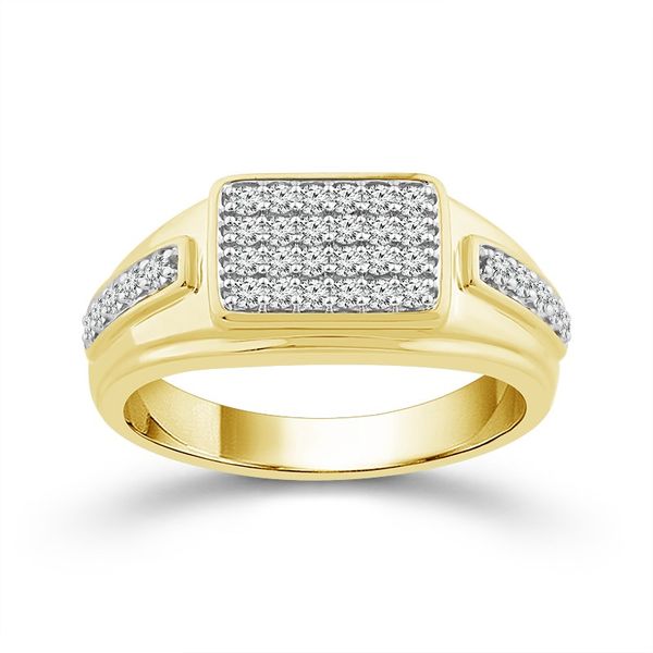 10 Karat Yellow Gold 1/2 Carat Mens Diamond Wedding Band Robert Irwin Jewelers Memphis, TN