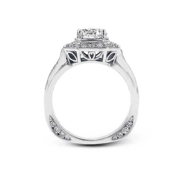 18 Karat White Gold Simon G. 1.00 Carat Diamond Engagement Ring Setting Image 3 Robert Irwin Jewelers Memphis, TN