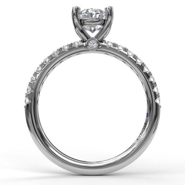 14 Karat White Gold Fana 0.31ctw Classic Single Row Diamond Engagement Ring Setting Image 3 Robert Irwin Jewelers Memphis, TN