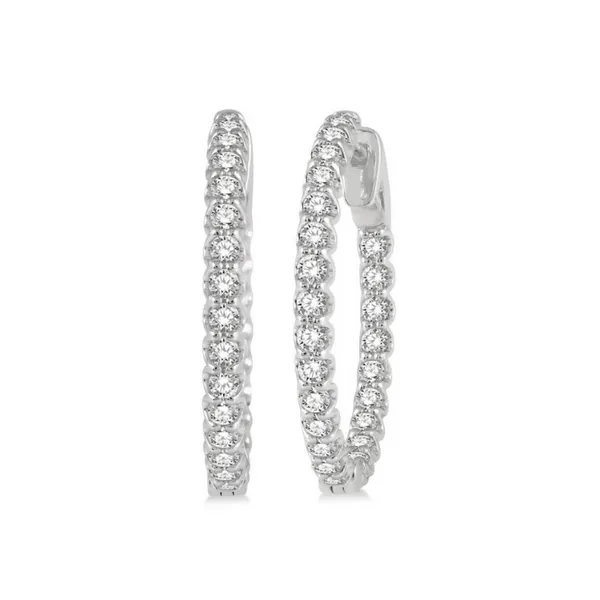 1 1/2 Carat In-Out Diamond Hoop Earrings Robert Irwin Jewelers Memphis, TN