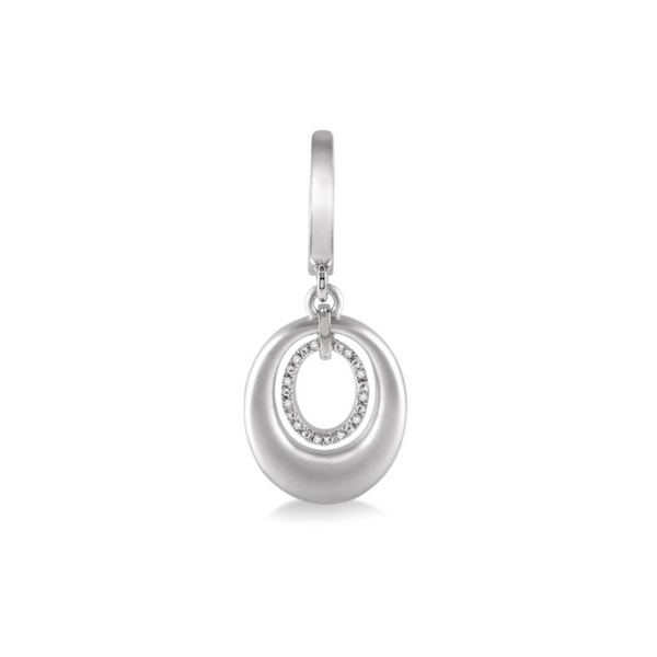 1/20 Ctw Single Cut Diamond Oval Earrings in Sterling Silver Image 2 Robert Irwin Jewelers Memphis, TN