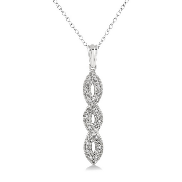 Sterling Silver 1/20ctw Diamond Infinity Pendant Robert Irwin Jewelers Memphis, TN
