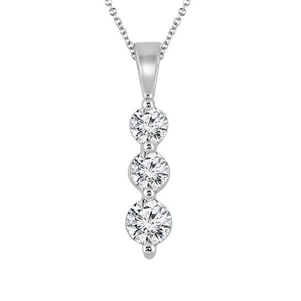 1/2 Carat 3 Stone Diamond Pendant Robert Irwin Jewelers Memphis, TN