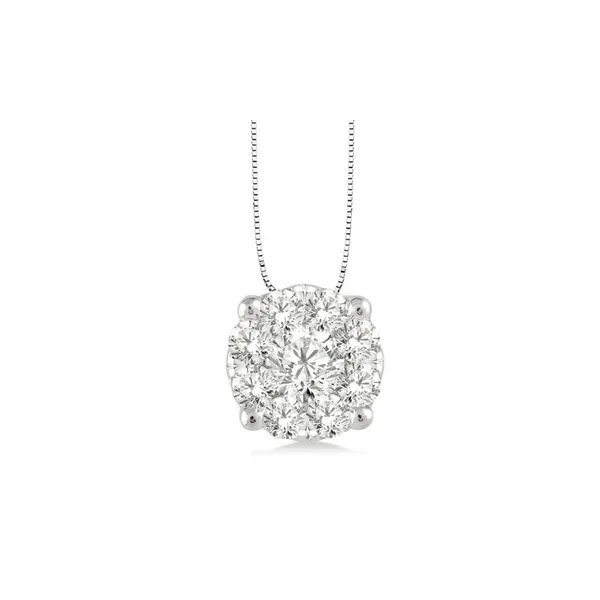 14 Karat White Gold 1/4 Carat Lovebright Diamond Pendant Robert Irwin Jewelers Memphis, TN