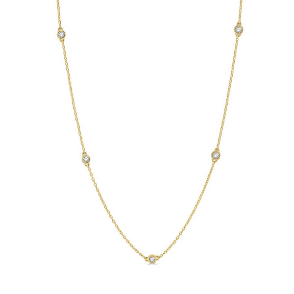 3/4 Ctw Round Cut Diamond Fashion Necklace in 14K Yellow Gold Robert Irwin Jewelers Memphis, TN