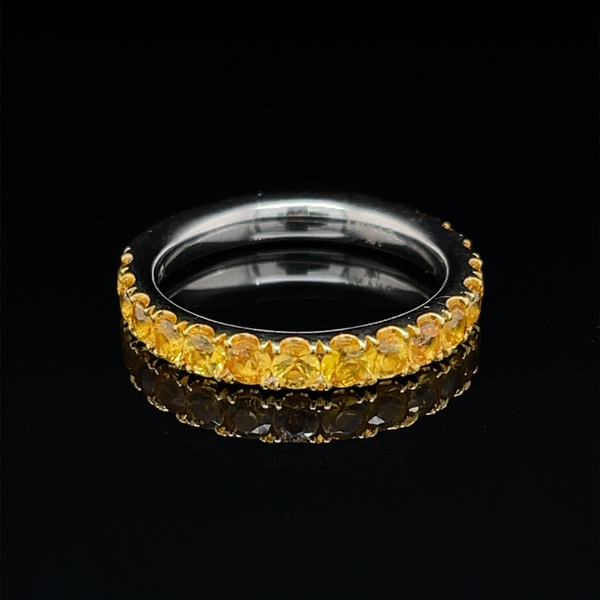 14 Karat White Gold 1 3/4 Carat Yellow Sapphire Ring Robert Irwin Jewelers Memphis, TN