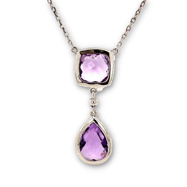 Sterling Silver 8 Carat Amethyst Pendant Robert Irwin Jewelers Memphis, TN