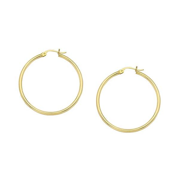 14k Yellow Gold 20mm Hoop Earrings Robert Irwin Jewelers Memphis, TN