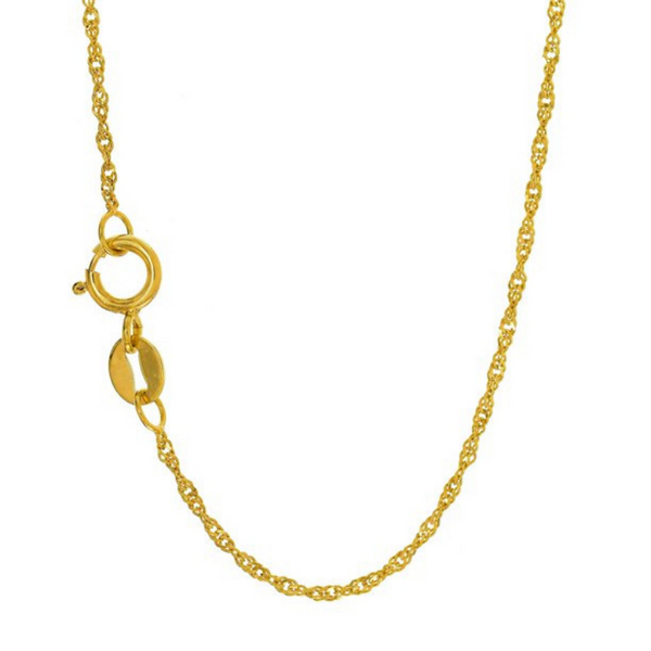 10 Karat Yellow Gold 24 Inch 1.3mm Singapore Chain With Spring Clasp Robert Irwin Jewelers Memphis, TN