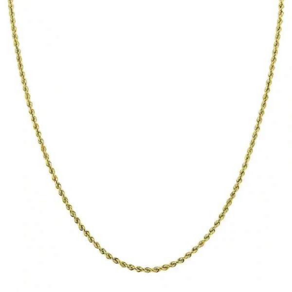 14 Karat Yellow Gold 20 Inch 2mm Sparkle Rope Chain Robert Irwin Jewelers Memphis, TN