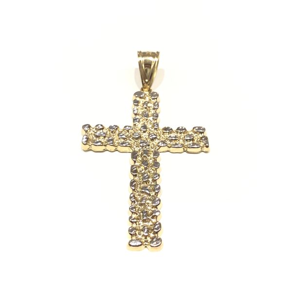 10k Yellow Gold Cross Charm Pendant Robert Irwin Jewelers Memphis, TN