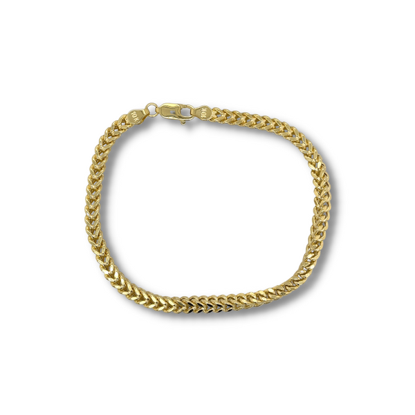 10 Karat Yellow Gold 8 Inch 3.5mm Round Hollow Byzantine Bracelet Robert Irwin Jewelers Memphis, TN
