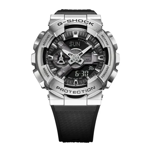 G-SHOCK Analog-Digital Men's Watch Stainless Steel Black and Silver Men's Watch GM110-1A Image 2 Robert Irwin Jewelers Memphis, TN