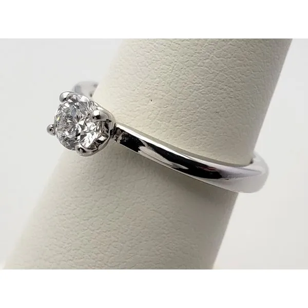 14k white gold solitaire diamond engagement ring Image 2 Roberts Jewelers Jackson, TN