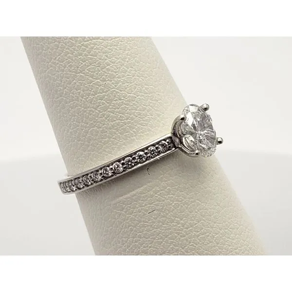 14k white gold and oval diamond engagement ring Image 2 Roberts Jewelers Jackson, TN