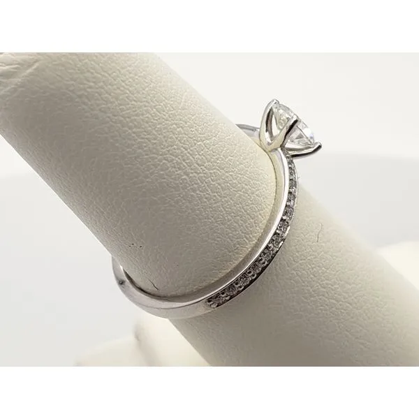 14k white gold and oval diamond engagement ring Image 3 Roberts Jewelers Jackson, TN