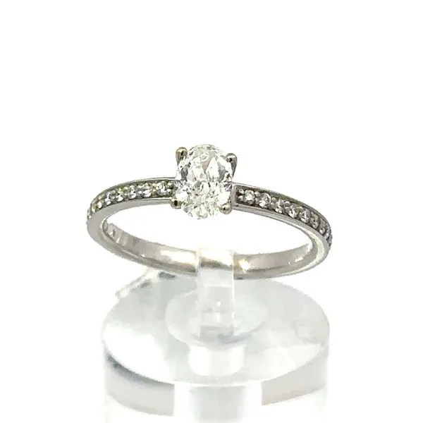 14k white gold and oval diamond engagement ring Roberts Jewelers Jackson, TN