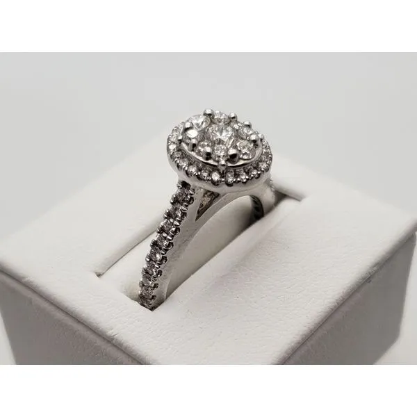 14k white gold oval shaped diamond engagement ring Image 3 Roberts Jewelers Jackson, TN