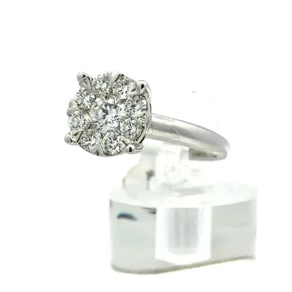 14k white gold 1 carat cluster solitaire Roberts Jewelers Jackson, TN