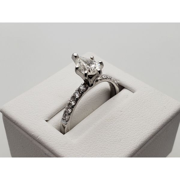 14k white gold pear diamond engagement ring Image 3 Roberts Jewelers Jackson, TN