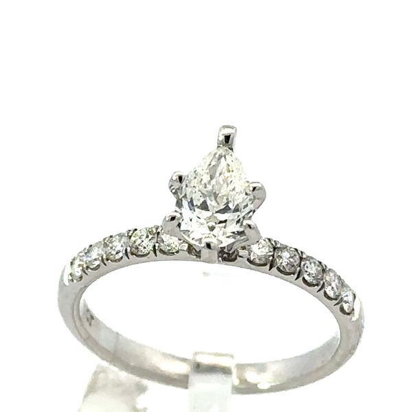 14k white gold pear diamond engagement ring Roberts Jewelers Jackson, TN