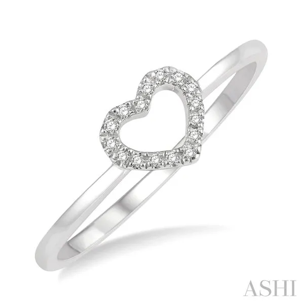 14K White Gold Diamond Heart Ring Roberts Jewelers Jackson, TN