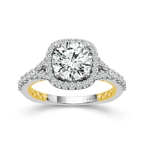 14K Two-Tone Diamond Engagement Ring Roberts Jewelers Jackson, TN