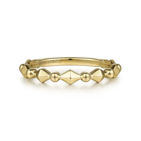 14K Yellow Gold Geometric Station Ring Roberts Jewelers Jackson, TN