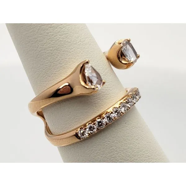 18k rose gold and diamond fashion ring