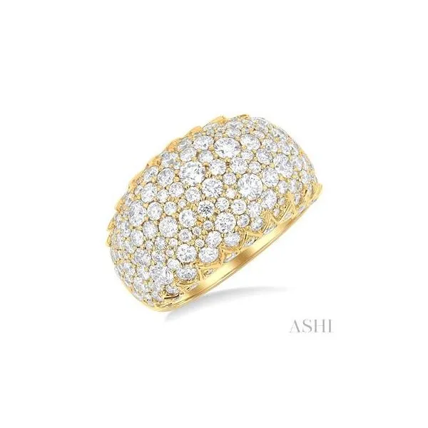 14K Yellow Gold Hexagon Diamond Fashion Ring Roberts Jewelers Jackson, TN