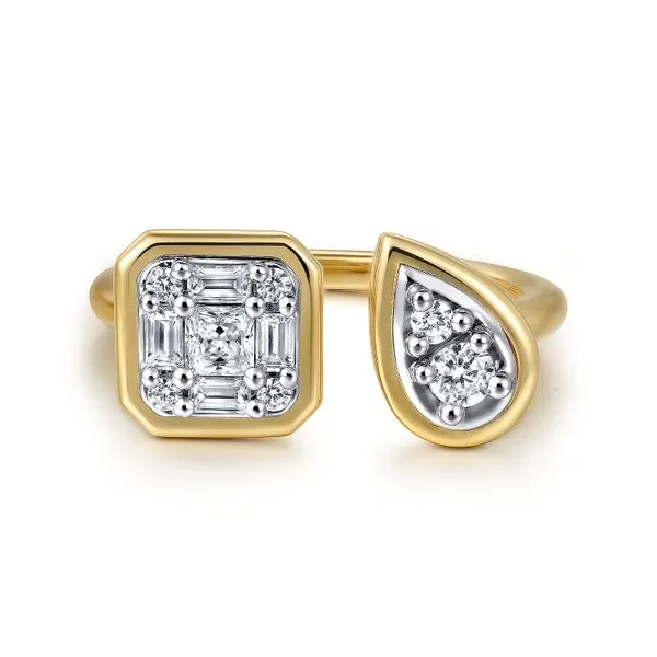 14K White and Yellow Gold Diamond Open Ladies Ring Roberts Jewelers Jackson, TN