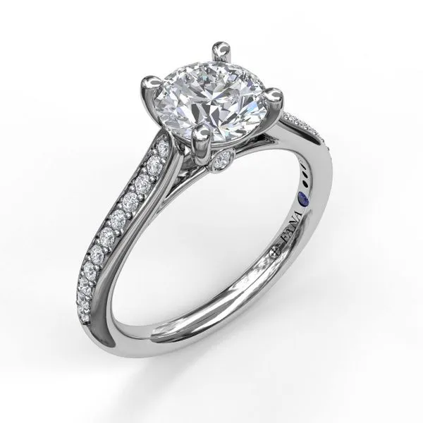 FANA Cathedral Diamond Engagement Ring Image 3 Roberts Jewelers Jackson, TN