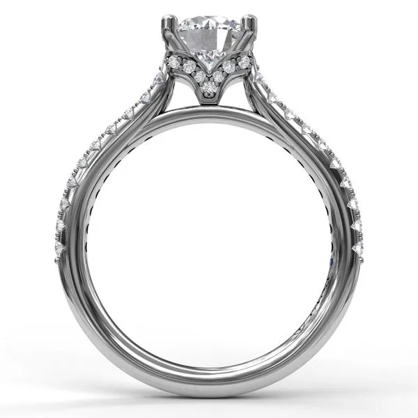 Delicate Classic Engagement Ring with Delicate Side Detail Image 2 Roberts Jewelers Jackson, TN