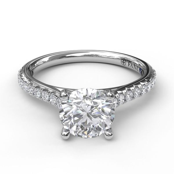 Delicate Classic Engagement Ring with Delicate Side Detail Image 3 Roberts Jewelers Jackson, TN